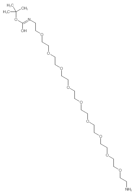 罗恩/Rhawn O-(2-氨基乙基)-O′-[2-(叔丁氧羰基-氨基)乙基]八聚乙二醇，R024448-500mg CAS:890091-43-7，97%，500mg/瓶 售卖规格：1瓶