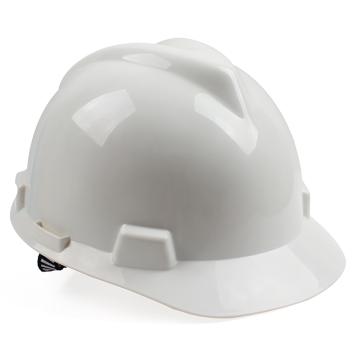 梅思安MSA V-Gard PE标准型安全帽，10146458，白色 一指键帽衬 针织布吸汗带 D型下颏带