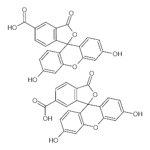 罗恩/Rhawn 5(6)-羧基荧光素，R014088-5g CAS:72088-94-9，95% (5-和6-异构体混合试剂），5g/瓶 售卖规格：1瓶