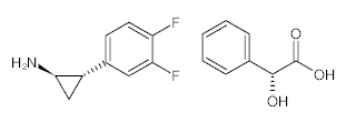 罗恩/Rhawn 反式(1R,2S)-2- (2,3-二氟苯基)环丙胺扁桃酸盐，R006494-100mg CAS:376608-71-8，99%，100mg/瓶 售卖规格：1瓶