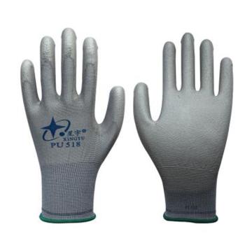 星宇 PU涂层手套，PU518-7，PU手套 灰色，（智能柜）