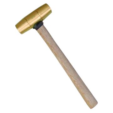 渤防 新型黄铜圆鼓锤，1405A-005黄铜 木柄,3P 售卖规格：1把