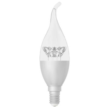 佛山照明/FSL LED灯泡，晶钻系列6.5W，865K，E14，银色 C37拉尾泡 售卖规格：1个