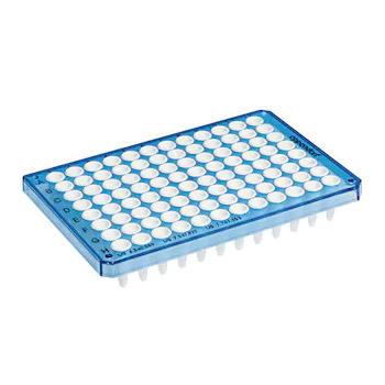 艾本德/Eppendorf twin.tec荧光定量PCR 96孔板, 半裙边(孔白色), 蓝色, 25片，0030132530 售卖规格：1包