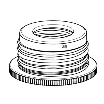 艾本德/Eppendorf 螺纹瓶口适配器，4960839000 适合GL45至GL38螺纹瓶,ETFE 售卖规格：1个