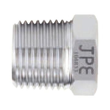 JPE SS304公牙塞头，BS6-PTH04-N NPT螺纹 售卖规格：1个