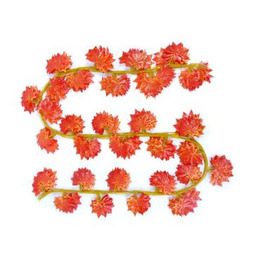 安赛瑞 仿真红枫叶绿植塑料吊顶藤蔓植物，530811长2.2m约叶Φ6.5cm（30片叶），12条 售卖规格：1包