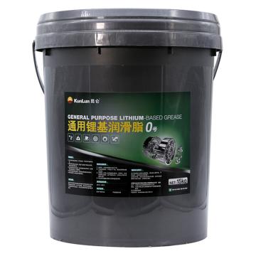 昆仑 润滑脂，通用锂基脂0号 15KG/桶 售卖规格：15公斤/桶