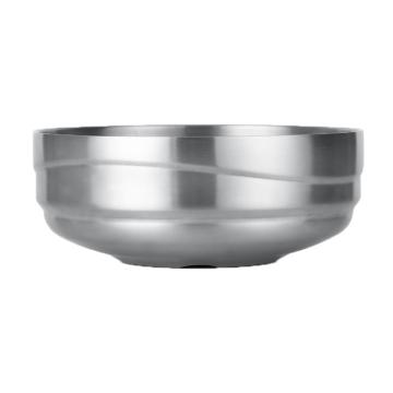 诺派(NUOPAI) C6000,304不锈钢碗,大汤碗双层隔热,成人饭碗,沙拉碗,餐具面碗18CM