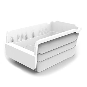 力王 货架物料盒，SF3215,白色 300×200×150mm,全新料,10个/箱,不含分隔片 售卖规格：1个