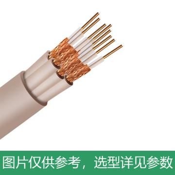 海乐 两兆线同轴电缆射频线8芯2M线SYV75-2-1*8 0.34纯铜单股128高编 75欧姆数字信号线 100米