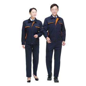 雅姿坊 工作服套装，CVC分身夹克式春秋款，190 藏蓝色，同型号20套起订 售卖规格：1套