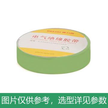 德力西DELIXI PVC电气胶带 0.15mm*17mm*20m 黄绿，PVCPT0151720YG