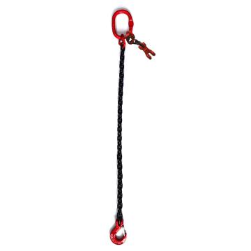 多来劲/doleco 80级单腿链条索具，19450601 04 1.12T×4m（总长） 羊角带舌吊钩 带链条调节器 售卖规格：1套
