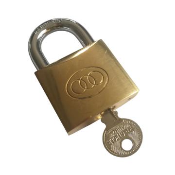 三环 黄铜挂锁-锁体50×43×13mm,锁梁Ф8.8mm宽43mm,总高77mm，14755-通开型(不分组)(定制款)