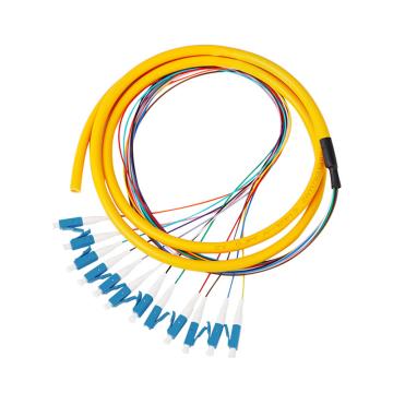 海乐 LC电信级单模12芯束装尾纤 法兰盘分纤箱ODF配线架专用 12LC-S1.5