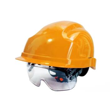 SHAMBA 内置式护目镜安全帽，S931-橙色 （同系列100顶起订） 售卖规格：1顶