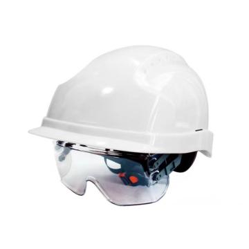 SHAMBA 内置式护目镜安全帽，S931-白色 （同系列100顶起订） 售卖规格：1顶