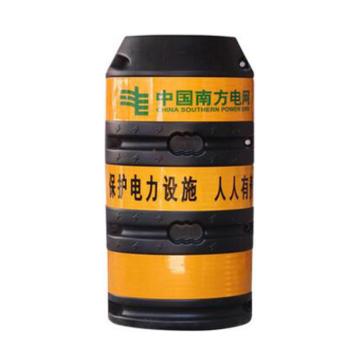 锦安行 电线杆防撞桶，φ65×120cm，重15kg，配黄色反光条 售卖规格：1个