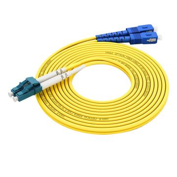 海乐 单模光纤跳线（LC-SC，9/125）电信级双芯尾纤跳纤5米，HJ-2LC-SC-S5