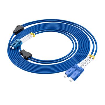 海乐 铠装单模光纤跳线（LC-SC9/125）电信级双芯尾纤跳纤5米，HJ-2LC-SC-SK5 售卖规格：1条