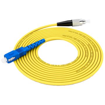 海乐 单模光纤跳线（SC-FC，9/125）电信级单芯尾纤跳纤1.5米，HJ-1SC-FC-S1.5