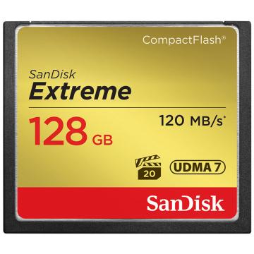 闪迪/SanDisk CF卡，CFXSB/128G 至尊极速CompactFlash 800X 读速120MB/s 售卖规格：1片