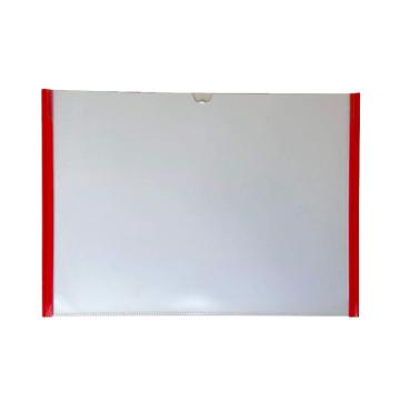帛拉 翻页式磁性文件袋，A4，外框319×230mm，横向，红色，71006R 售卖规格：1套