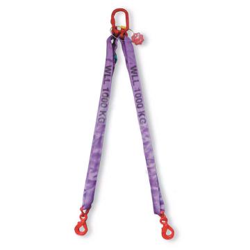 多來勁 雙腿圓形吊裝帶組合吊具，2.8T×2m（總長）80級眼形自鎖安全吊鉤，0544 2802 02