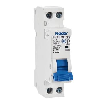 良信电器/Nader 小型断路器，30038827 NDB1-40 B2/1PN 售卖规格：1个