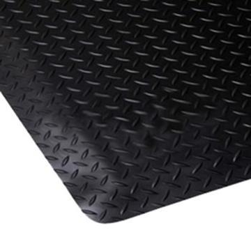 力九和 抗疲劳地垫，经济型地板纹抗疲劳地垫，黑色（1.2M*1.0M*12mm 长x宽x厚）-不涉及维保