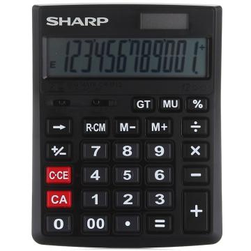 夏普/Sharp 常规商务办公计算器，CH-M12 BK (黑色) 售卖规格：1个