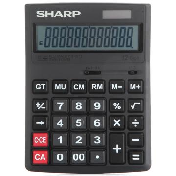 夏普/Sharp 常规商务办公计算器，CH-G12 BK (黑色) 售卖规格：1个