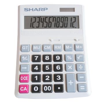 夏普/Sharp 常规商务办公计算器，CH-G12 WH (白色) 售卖规格：1个