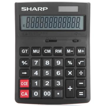 夏普/Sharp 常规商务办公计算器，CH-D12 BK (黑色) 售卖规格：1个