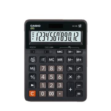 卡西欧/CASIO 常规计算器，GX-12B 黑色 售卖规格：1个