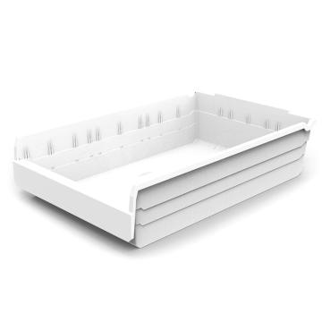 力王 货架物料盒，SF6415,白色 600×400×150mm,全新料,5个/箱,不含分隔片 售卖规格：1个