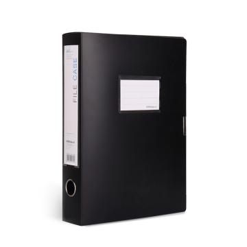 可得优/KW-triO PP塑料档案盒，W-55黑色 侧宽55mm 售卖规格：1个