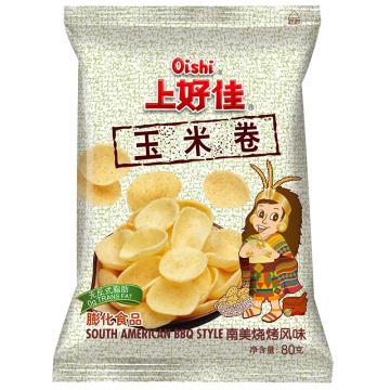 上好佳 休闲零食，玉米卷，80g12袋 售卖规格：1箱