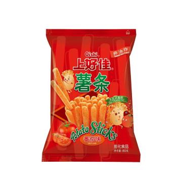 上好佳 休闲零食，薯条，80g*12袋 番茄味 售卖规格：1箱