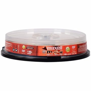 麦克赛尔/MAXELL DVD-R光盘，16速4.7G台产 10片桶装 DVD-R 空白光盘 售卖规格：1筒