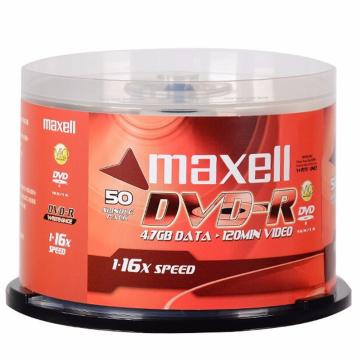 麦克赛尔/MAXELL DVD-R光盘，商务金盘16速4.7G台产 DVD-R 50片桶装 空白光盘 售卖规格：1筒