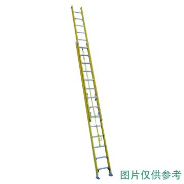 金锚 玻璃钢伸缩梯，踏棍数：24 额定载荷（KG）:150 延伸长度（米）：6.48，LCS380GFA1