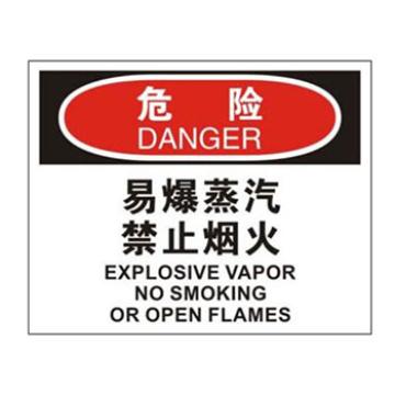 Blive OSHA危险标识-易爆蒸汽禁止烟火，自粘性乙烯，250×315mm，BL-S-32733 售卖规格：1包