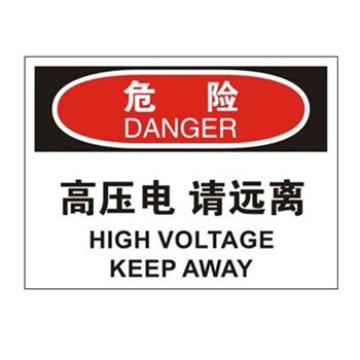 Blive OSHA危险标识-高压电请远离，自粘性乙烯，250×315mm，BL-S-32762 售卖规格：1包