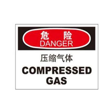 Blive OSHA危险标识-压缩气体，自粘性乙烯，250×315mm，BL-S-32848 售卖规格：1包