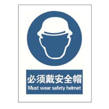 Blive 警告类安全标识-必须戴安全帽，自粘性乙烯，250×315mm，BL-S-32953 售卖规格：1包