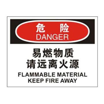 Blive 火灾消防类危险标识危险-易燃物质请远离火源，自粘性乙烯，250×315mm，BL-S-33069 售卖规格：1包