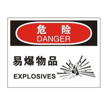 Blive 火灾消防类危险标识危险-易爆物品，自粘性乙烯，250×315mm，BL-S-33070 售卖规格：1包