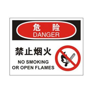 Blive OSHA危险标识-禁止烟火，PP板，250×315mm，BL-PP-32648 售卖规格：1包